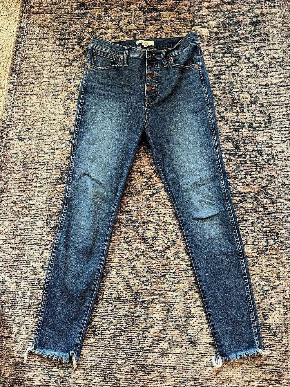 Madewell 10" High-Rise Skinny Jeans: Button-Front Edition Blue Waist 29